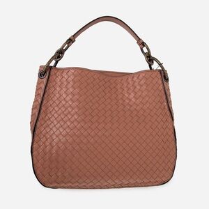 Bottega Veneta Brown Nappa Intrecciato Small Loop Dahlia Bag